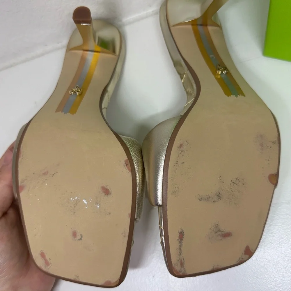 Sam Edelman Gold Slide Sandals